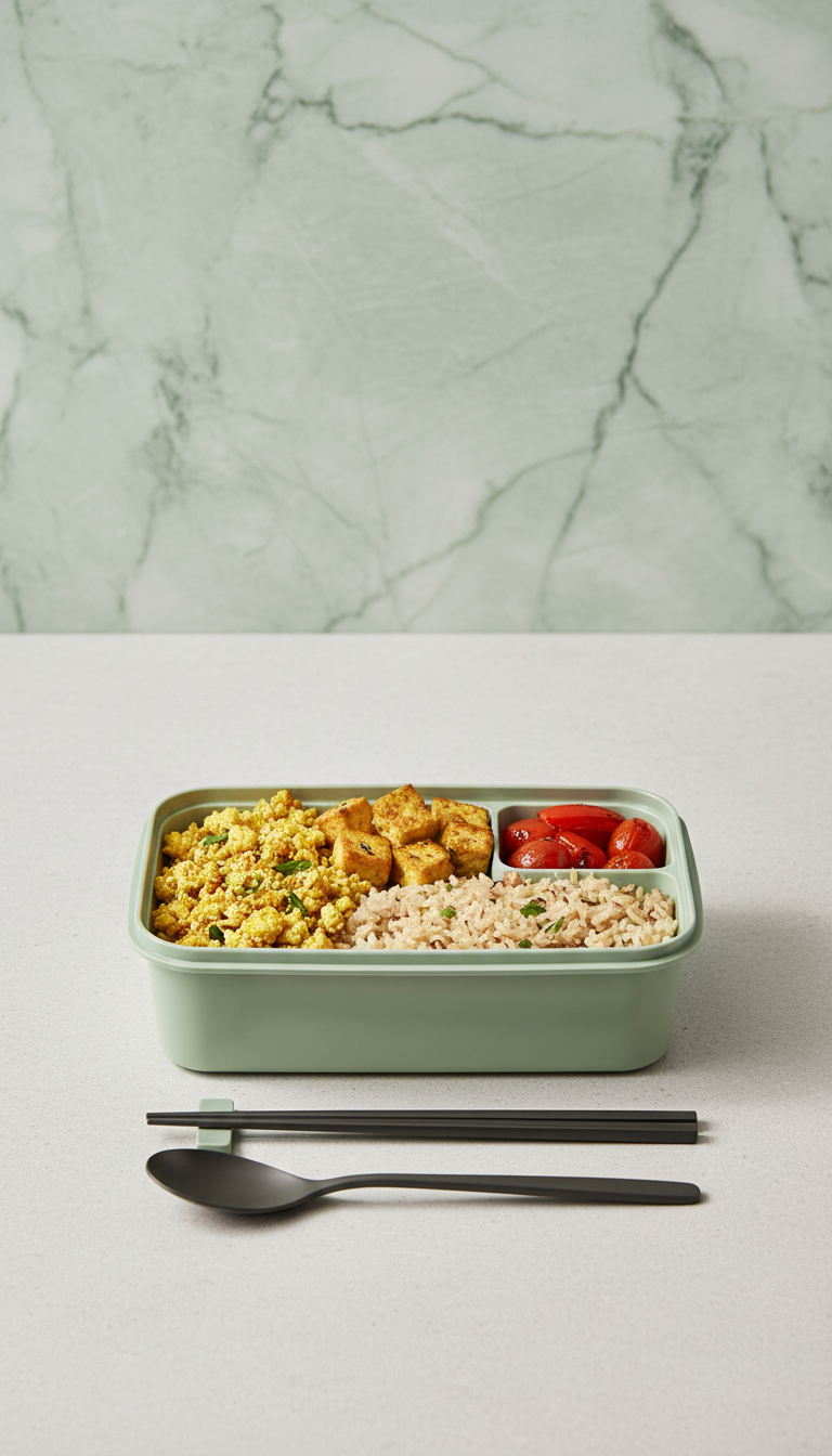 Tofu and Brown Rice Plant Meal